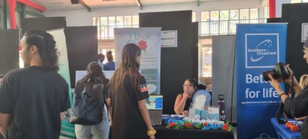 Katrina chatting to students about SR4L & ROSE Project